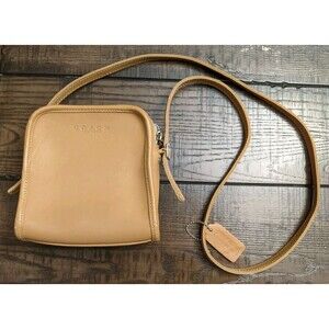 COACH Vintage Bellini Small Mini Tan Camel Luxury Leather Crossbody Purse 9139